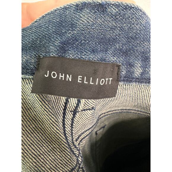 John Elliott Mens Jeans Slim Fit Skinny Dark Faded Wash Japan Button Fly 32 x 30 - Picture 5 of 7